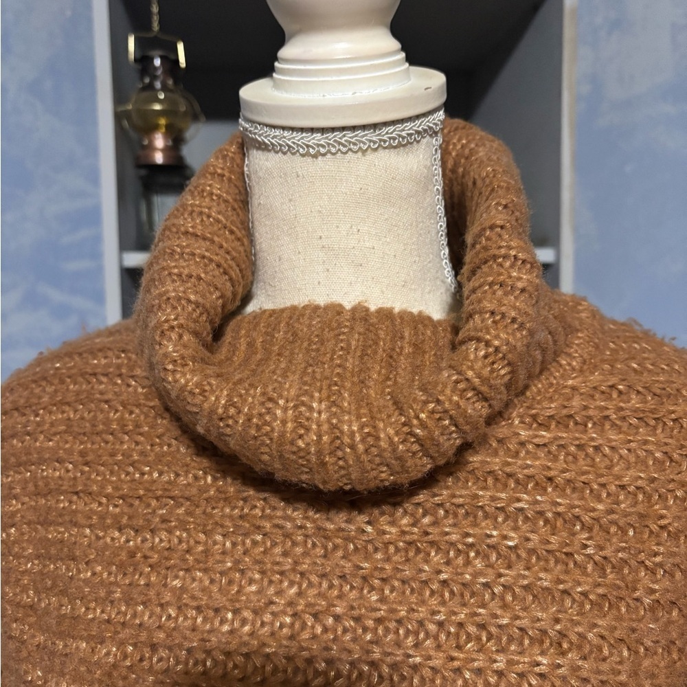 Mason Camel turtle Neck Sweater knit designer large #cottage core #knit - Picture 9 of 14